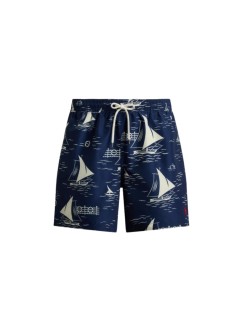 polo ralph lauren cargo manwoven-trunk-swim bottom - 710b18029001 all over sailboats