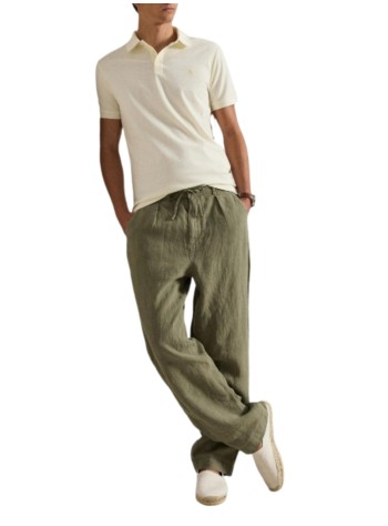 polo ralph lauren polo hombre short sleeve custom slim fit honeycomb texture polo - 710b13479006 pale cream 2