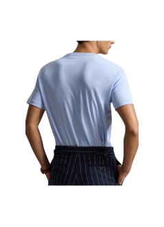polo ralph lauren t-shirt manshort sleeve custom slim fit pima cotton t-shirt - 710740727506 pebble blue