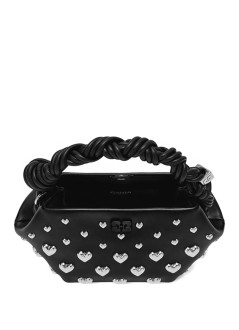 ganni crossbody mujer bou mini hearts - c2100024 099