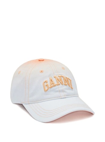 ganni cap womanprinted ombre cotton canvas cap - b3020220 zz1