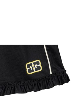 ganni short pant womancycora shorts with frills - a1110081 099