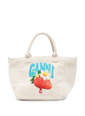 ganni crossbody mujer small easy shopper strawberry print - c2080014 zxv