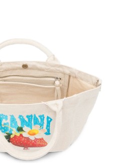 ganni crossbody mujer small easy shopper strawberry print - c2080014 zxv