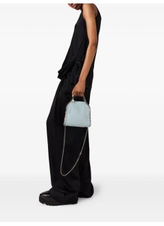 stella mccartney crossbody mujer falabella tiny bag eco shaggy deer w/ruthenium chain - 391698w9132 4449
