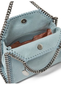 stella mccartney crossbody mujer falabella tiny bag eco shaggy deer w/ruthenium chain - 391698w9132 4449