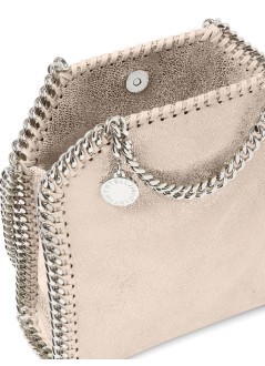 stella mccartney crossbody mujer falabella tiny bag eco shiny dotted chamois w/palladium col - 391698wp0301 5910