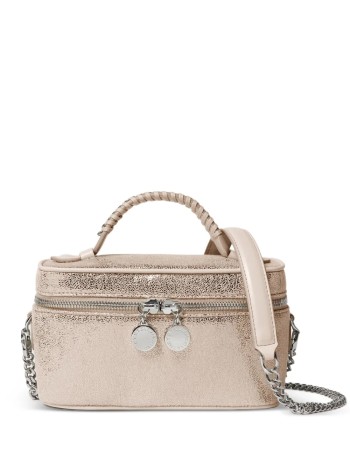 stella mccartney crossbody mujer falabella vanity case eco shiny dotted chamois w/palladium  - 7p0070wp0301 5910