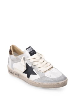 golden goose sneaker manballstar nappa and suede upper suede toe nappa tongue and s - gmf00327f008740 12525