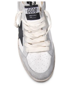golden goose sneaker manballstar nappa and suede upper suede toe nappa tongue and s - gmf00327f008740 12525