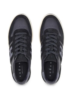 hogan sneaker hombre h668 allacciato h banda - hxm6680fz00vgp760g u801 blu u805 u814