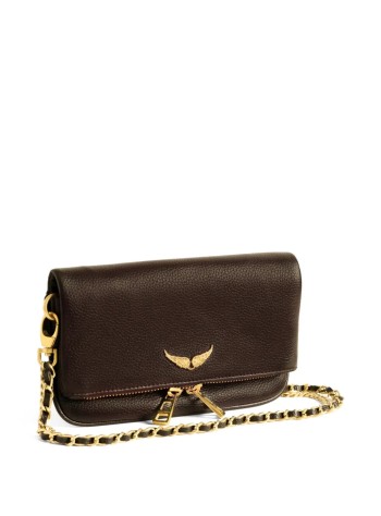 zadig & voltaire crossbody mujer rock nano grained leather - lwba03975 219 2