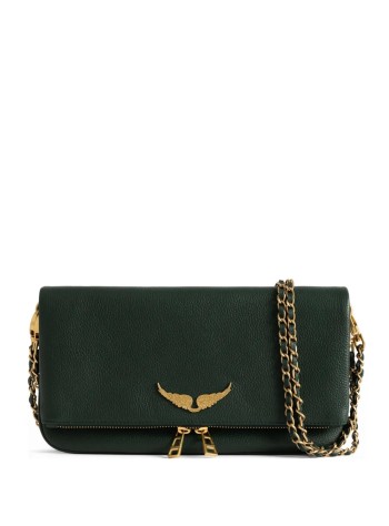 zadig & voltaire crossbody mujer rock grained leather - lwba00001 302