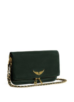 zadig & voltaire crossbody mujer rock grained leather - lwba00001 302