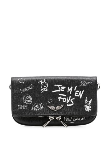 zadig & voltaire crossbody mujer rock nano arty tag - lwba04485 11
