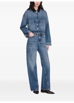 anine bing outerwear womanyuma jacket - a0112920whd94 washed blue