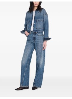 anine bing outerwear womanyuma jacket - a0112920whd94 washed blue
