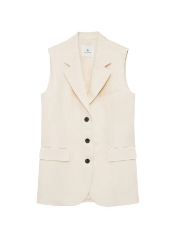 anine bing chaleco womansara vest - a0112332crm01 cream