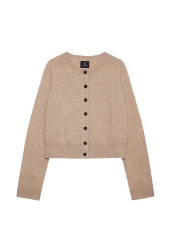 anine bing knitwear womanjoye cardigan - a0912528bwn32 taupe