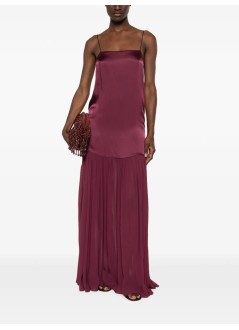 anine bing dress womanclementine dress - a0212494bgn28 burgundy