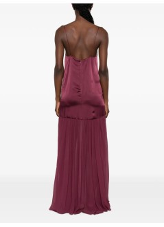 anine bing dress womanclementine dress - a0212494bgn28 burgundy