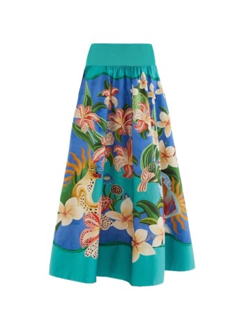 farm rio skirt womangarden of life multicolor midi skirt - 360775 25179