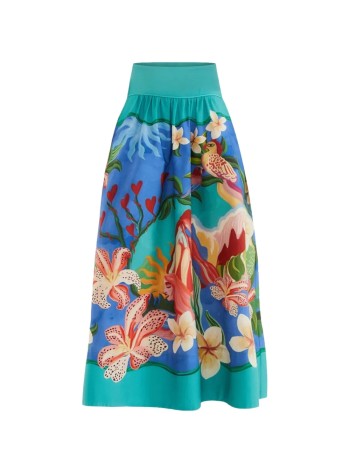 farm rio skirt womangarden of life multicolor midi skirt - 360775 25179 2