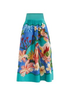 farm rio skirt womangarden of life multicolor midi skirt - 360775 25179