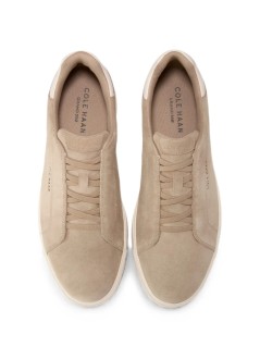 cole haan sneaker hombre grandpro luxe slip-on sneakers - c40667 birch beige suede ivory