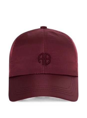 anine bing cap womanjeremy baseball cap ab nylon - a1212281bgn28 burgundy
