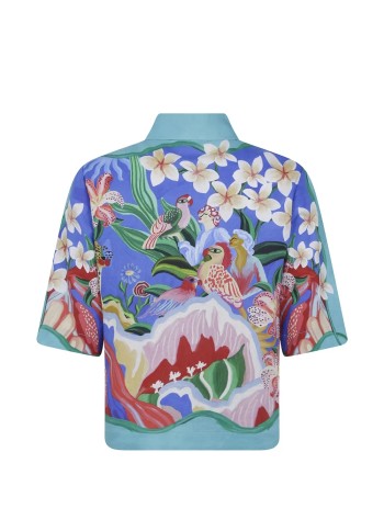 farm rio shirt womangarden of life scarf multicolor short sleeve shirt - 357214 25209 2