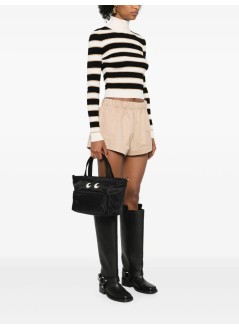 anya hindmarch handbag mujer e/w tote mini eyes in econyl® regenerated nylon - 5050925193511 black