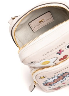 anya hindmarch crossbody mujer essentials cross body all over stickers in shiny capra - 5050925194679 chalk