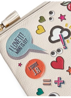 anya hindmarch tecnologia mujer laptop case all over stickers in shiny capra - 5050925198257 chalk