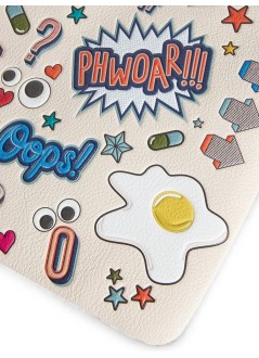 anya hindmarch tecnologia mujer laptop case all over stickers in shiny capra - 5050925198257 chalk