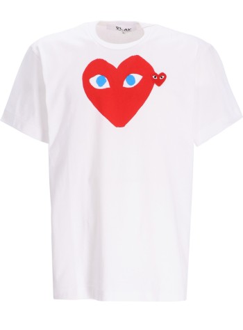 comme des garçons play camiseta hombre play t-shirt - axt086051 white