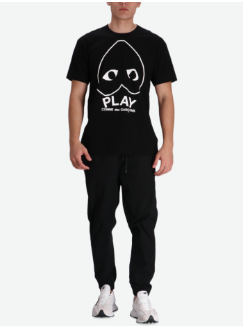 comme des garçons play camiseta hombre t-shirt logo print play logo - axt114051 black 2