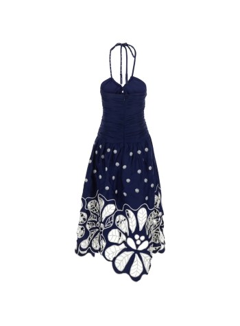 farm rio dress womanbicolor richilieur sleeveless midi dress - 355807 l0077