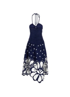farm rio dress womanbicolor richilieur sleeveless midi dress - 355807 l0077
