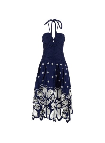 farm rio dress womanbicolor richilieur sleeveless midi dress - 355807 l0077 2