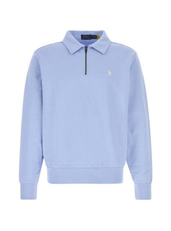 polo ralph lauren sudadera hombre long sleeve 1/4 zip sweatshirt - 710b18911001 pebble blue