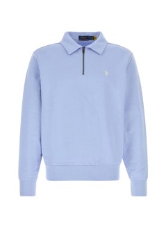 polo ralph lauren sudadera hombre long sleeve 1/4 zip sweatshirt - 710b18911001 pebble blue