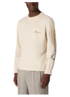 golden goose sudadera hombre journey unisex garment dyed t-shirt l/s light cotton jersey - gup02765p002628 12539