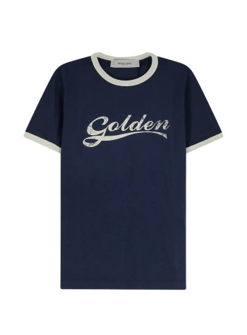 golden goose camiseta hombre journey m's garment dyed slim t-shirt knitted contrast rib  - gmp02761p002624 83134