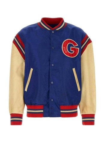 golden goose outerwear manjourney m's bomber randley college leather sleeve - gmp02792p002665 51141
