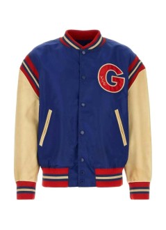 golden goose outerwear manjourney m's bomber randley college leather sleeve - gmp02792p002665 51141