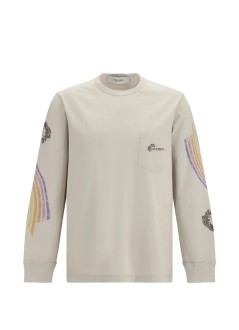 golden goose sudadera mujer journey unisex garment dyed t-shirt l/s light cotton jersey - gup02765p002628 12539