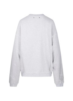 golden goose sweater manstar/ unisex oversize crewneck/ heavy fleece/ destroyed was - gup02711p002412 60665