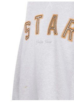 golden goose sweater manstar/ unisex oversize crewneck/ heavy fleece/ destroyed was - gup02711p002412 60665