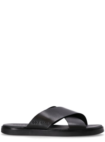 cole haan sandal mannantucket cross strap sandal - c38144 black black